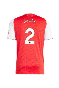 Arsenal William Saliba #2 Voetbaltruitje Thuis tenue 2025-26 Korte Mouw